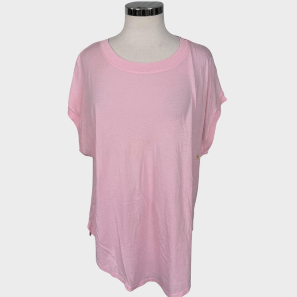 Lou & Grey Medium Pink Oversize Tunic Short Sleeve NEW NWT 100% Cotton